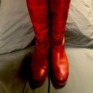 Frye Cognac Melissa Button Boots. 9 1/2